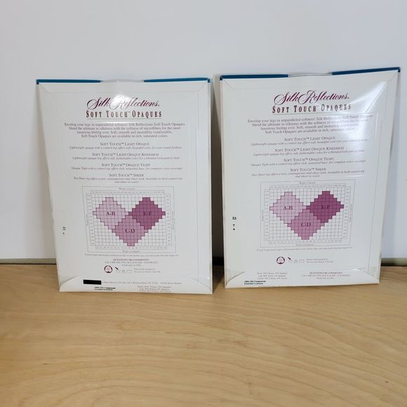 Hanes Silk Reflections Pantyhose Soft Touch Opaques Size CD Dark Navy /Jet New - Picture 9 of 9